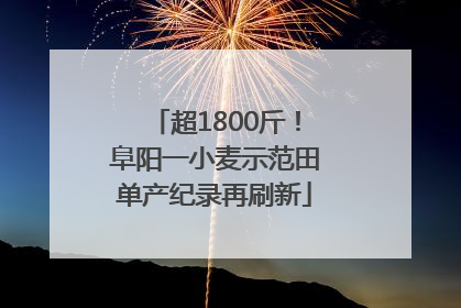 超1800斤！阜阳一小麦示范田单产纪录再刷新