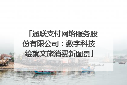 通联支付网络服务股份有限公司：数字科技绘就文旅消费新图景