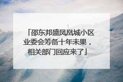 邵东邦盛凤凰城小区业委会筹备十年未果，相关部门回应来了