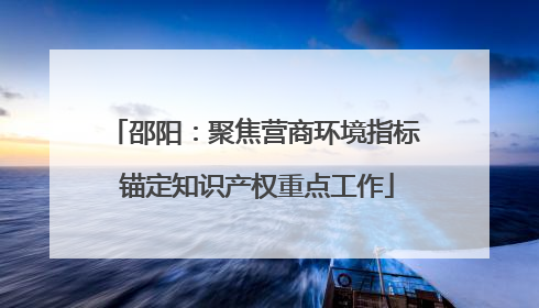 邵阳：聚焦营商环境指标 锚定知识产权重点工作