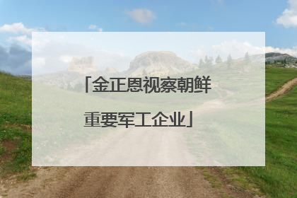 金正恩视察朝鲜重要军工企业