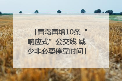 青岛再增10条“响应式”公交线 减少非必要停靠时间
