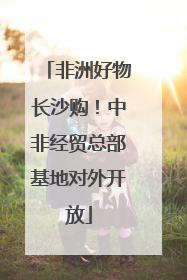 非洲好物长沙购！中非经贸总部基地对外开放