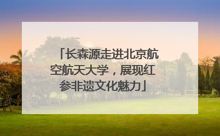 长森源走进北京航空航天大学，展现红参非遗文化魅力