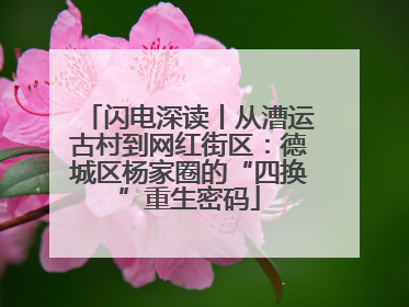 闪电深读丨从漕运古村到网红街区：德城区杨家圈的“四换”重生密码