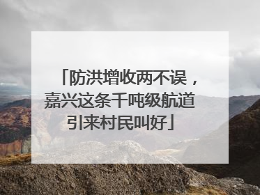 防洪增收两不误，嘉兴这条千吨级航道引来村民叫好