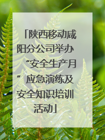 陕西移动咸阳分公司举办“安全生产月”应急演练及安全知识培训活动