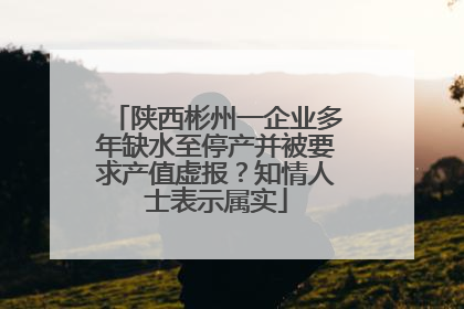 陕西彬州一企业多年缺水至停产并被要求产值虚报？知情人士表示属实