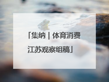 集纳｜体育消费江苏观察组稿