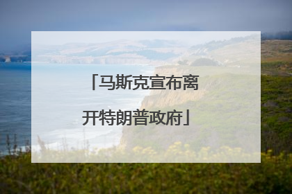 马斯克宣布离开特朗普政府