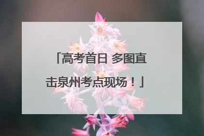 高考首日 多图直击泉州考点现场！