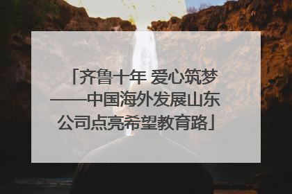 齐鲁十年 爱心筑梦——中国海外发展山东公司点亮希望教育路