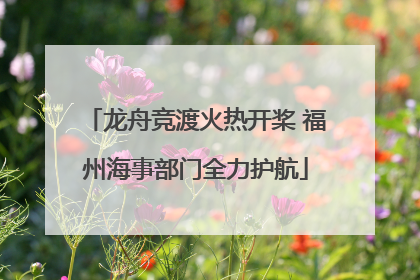 龙舟竞渡火热开桨 福州海事部门全力护航