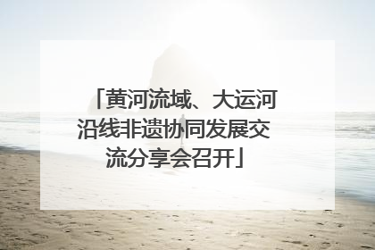黄河流域、大运河沿线非遗协同发展交流分享会召开