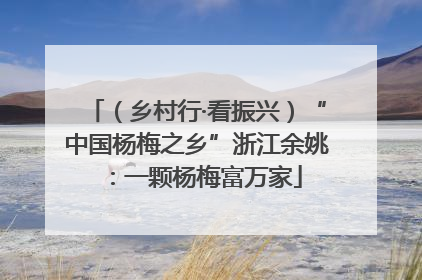 （乡村行·看振兴）“中国杨梅之乡”浙江余姚：一颗杨梅富万家
