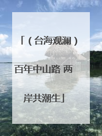 （台海观澜）百年中山路 两岸共潮生