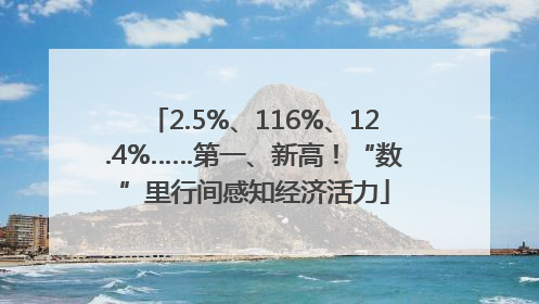 2.5%、116%、12.4%……第一、新高！“数”里行间感知经济活力