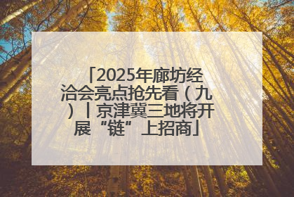 2025年廊坊经洽会亮点抢先看（九）丨京津冀三地将开展“链”上招商