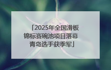 2025年全国滑板锦标赛碗池项目落幕 青岛选手获季军