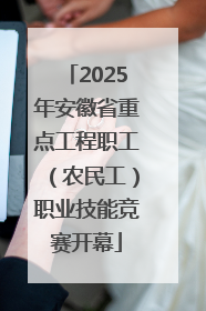 2025年安徽省重点工程职工（农民工）职业技能竞赛开幕