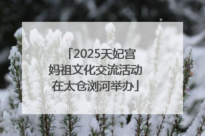 2025天妃宫妈祖文化交流活动在太仓浏河举办