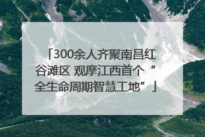 300余人齐聚南昌红谷滩区 观摩江西首个“全生命周期智慧工地”