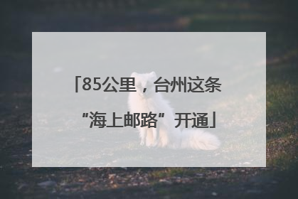 85公里，台州这条“海上邮路”开通