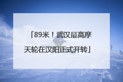 89米！武汉最高摩天轮在汉阳正式开转
