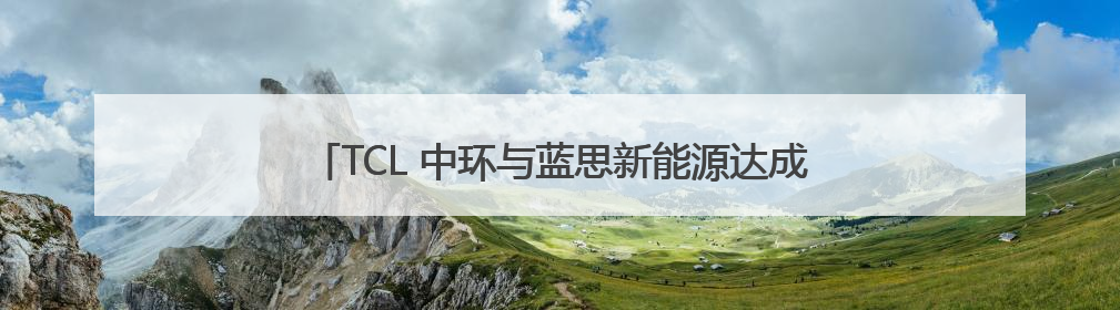 TCL 中环与蓝思新能源达成战略合作，共推绿色能源发展
